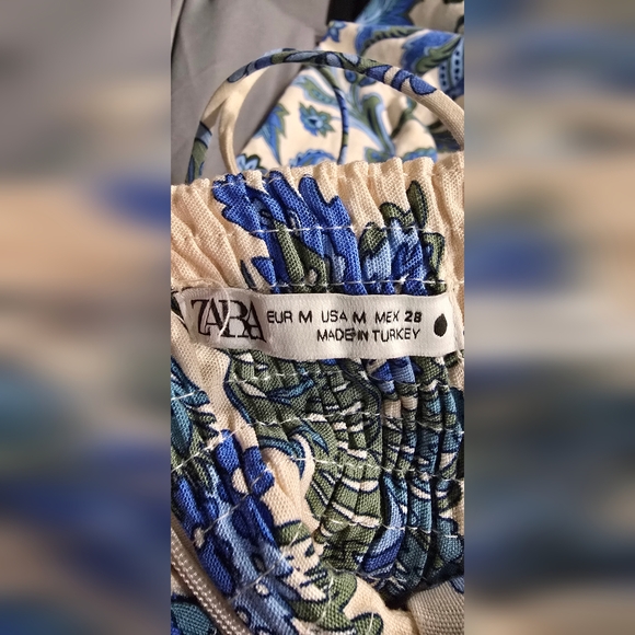 Zara The June Dress With Floral Print Midi Style Size Medium - Picture 6 of 7